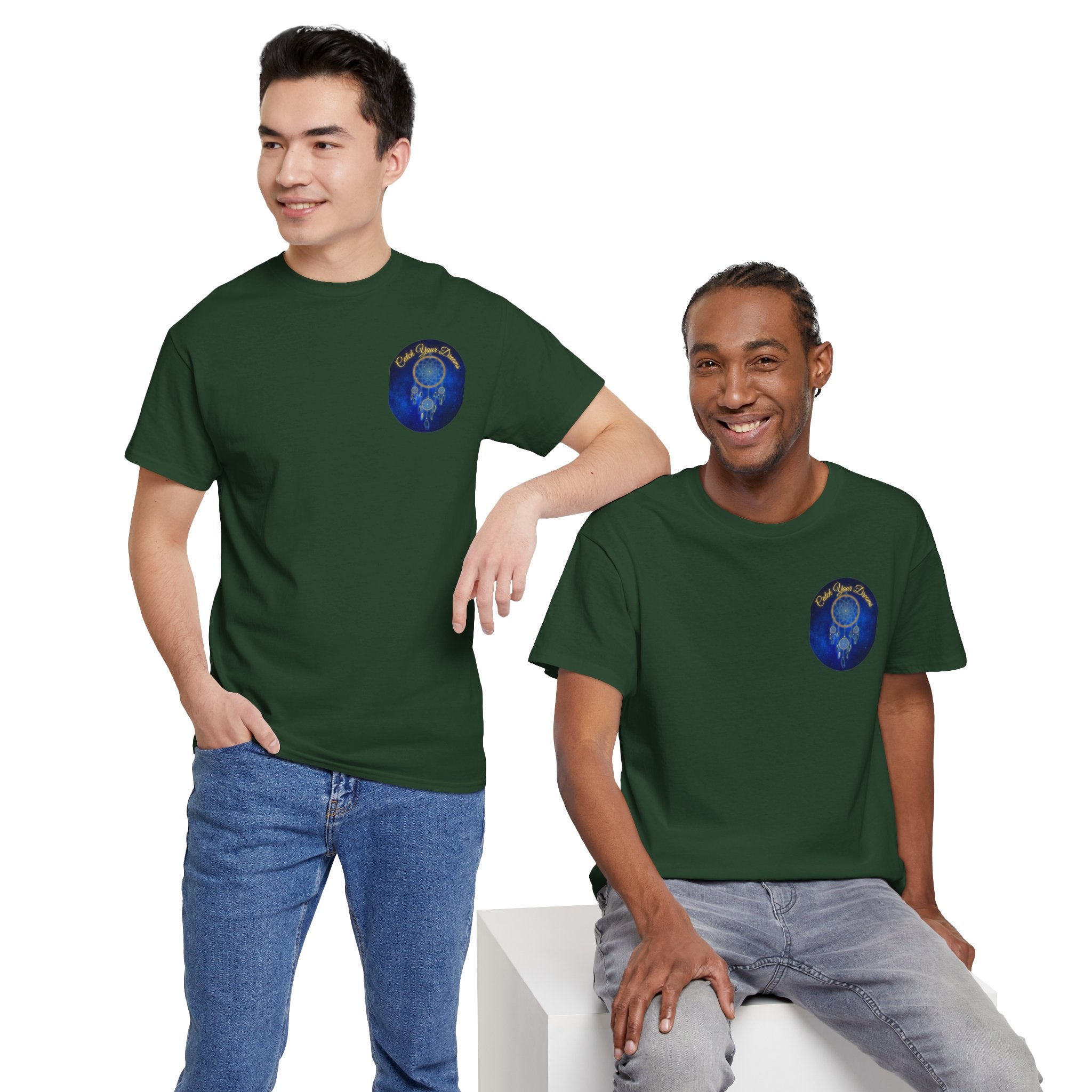 Catch Your Dreams – Dreamcatcher Back-Print Tee, Inspirational and Motivational Apparel, Gift for Dreamers, Creative Expression Wear