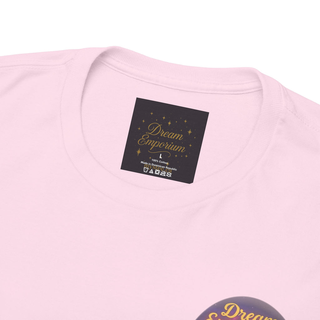 Dream Emporium – Back Printed Radiant Starburst Heavy Blend™ Cotton Tee,Inspirational and Motivational Apparel, Gift for Dreamers, Creative Expression Wear