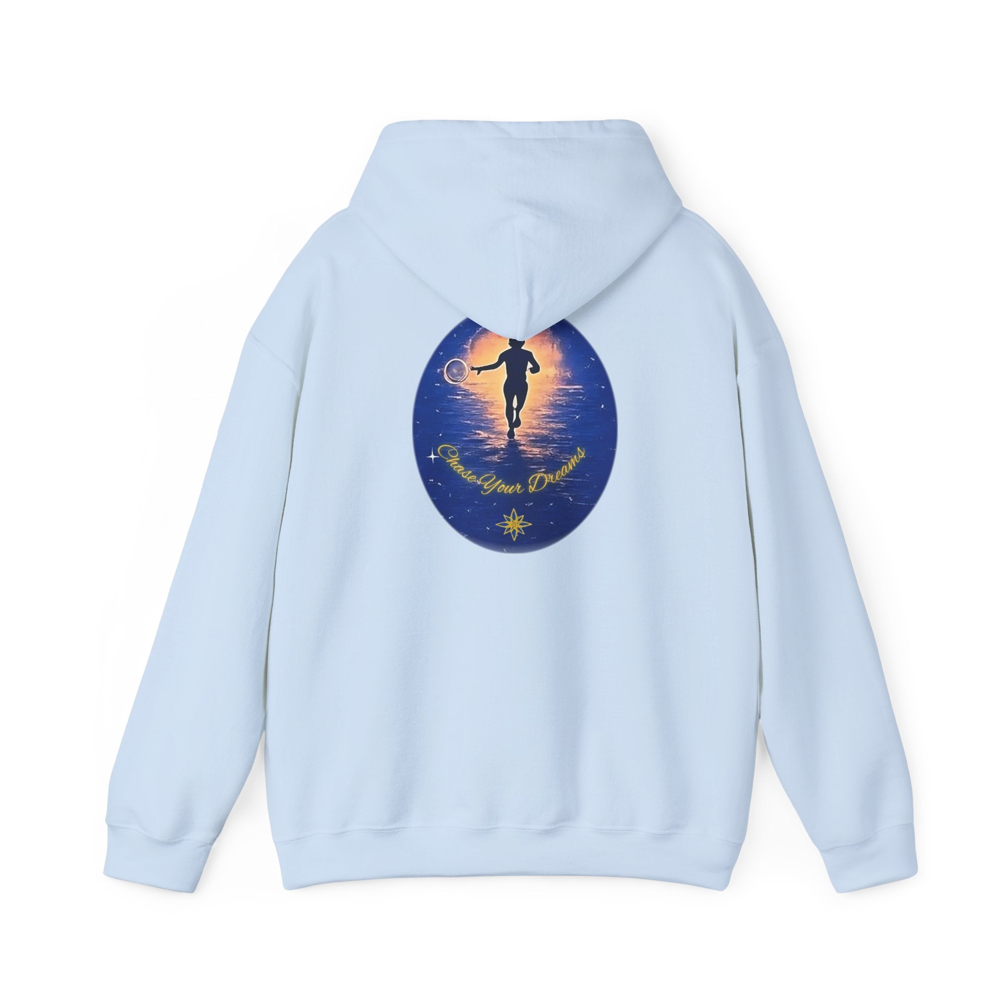 Chase Your Dreams Hooded Sweatshirt. Heavy Blend, Inspirational and Motivational Apparel, Gift for Dreamers, Creative Expression Wear