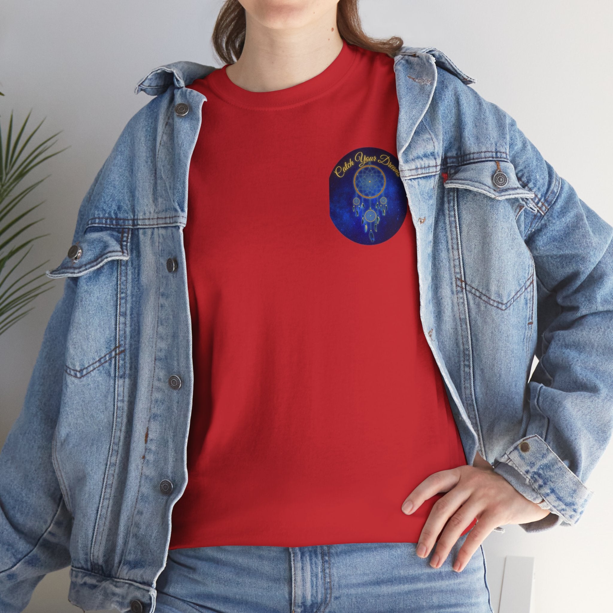 Catch Your Dreams – Dreamcatcher Back-Print Tee, Inspirational and Motivational Apparel, Gift for Dreamers, Creative Expression Wear
