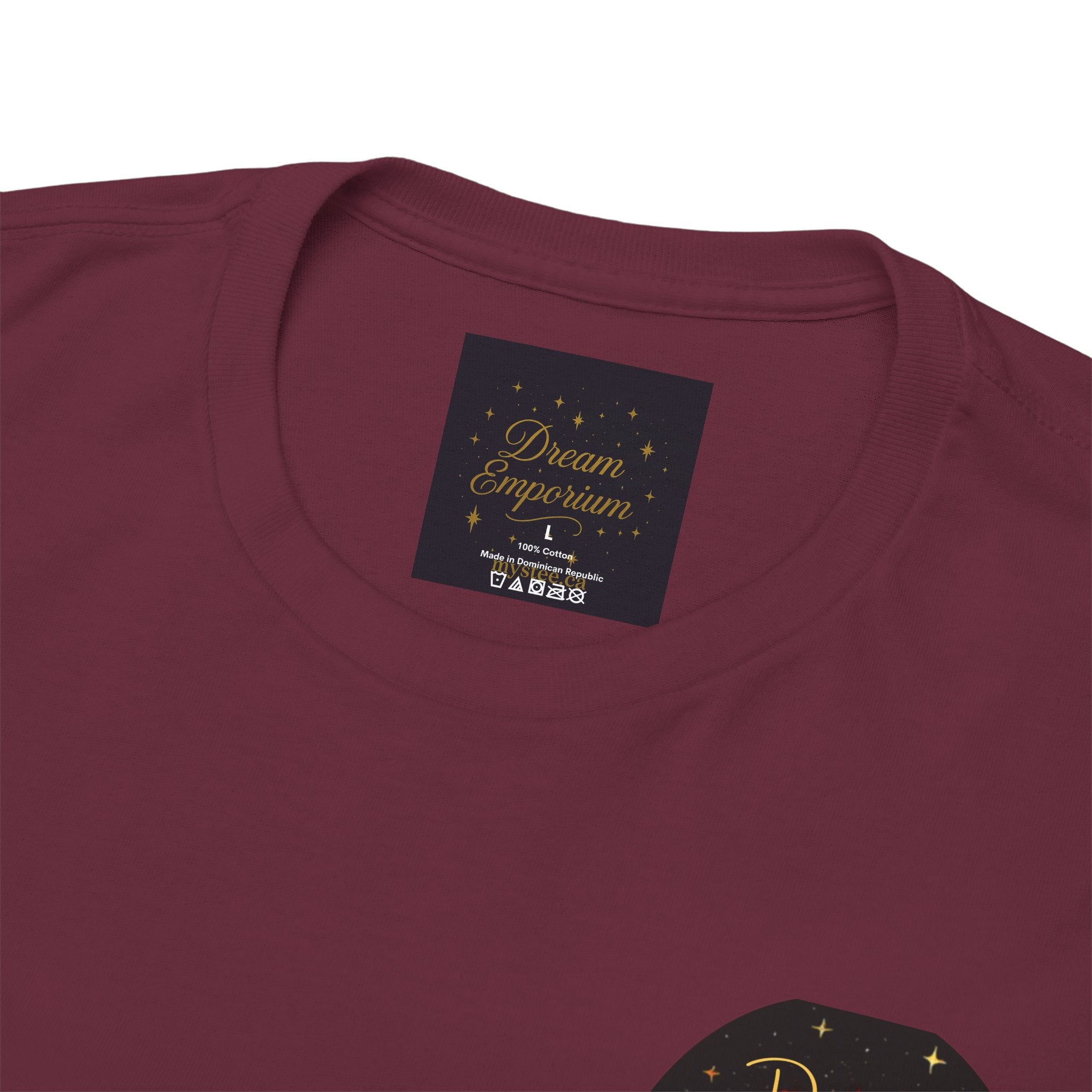 Dreams on the Horizon – Sunrise Back-Print Heavy Cotton Tee, Inspirational and Motivational Apparel, Gift for Dreamers, Creative Expression Wear