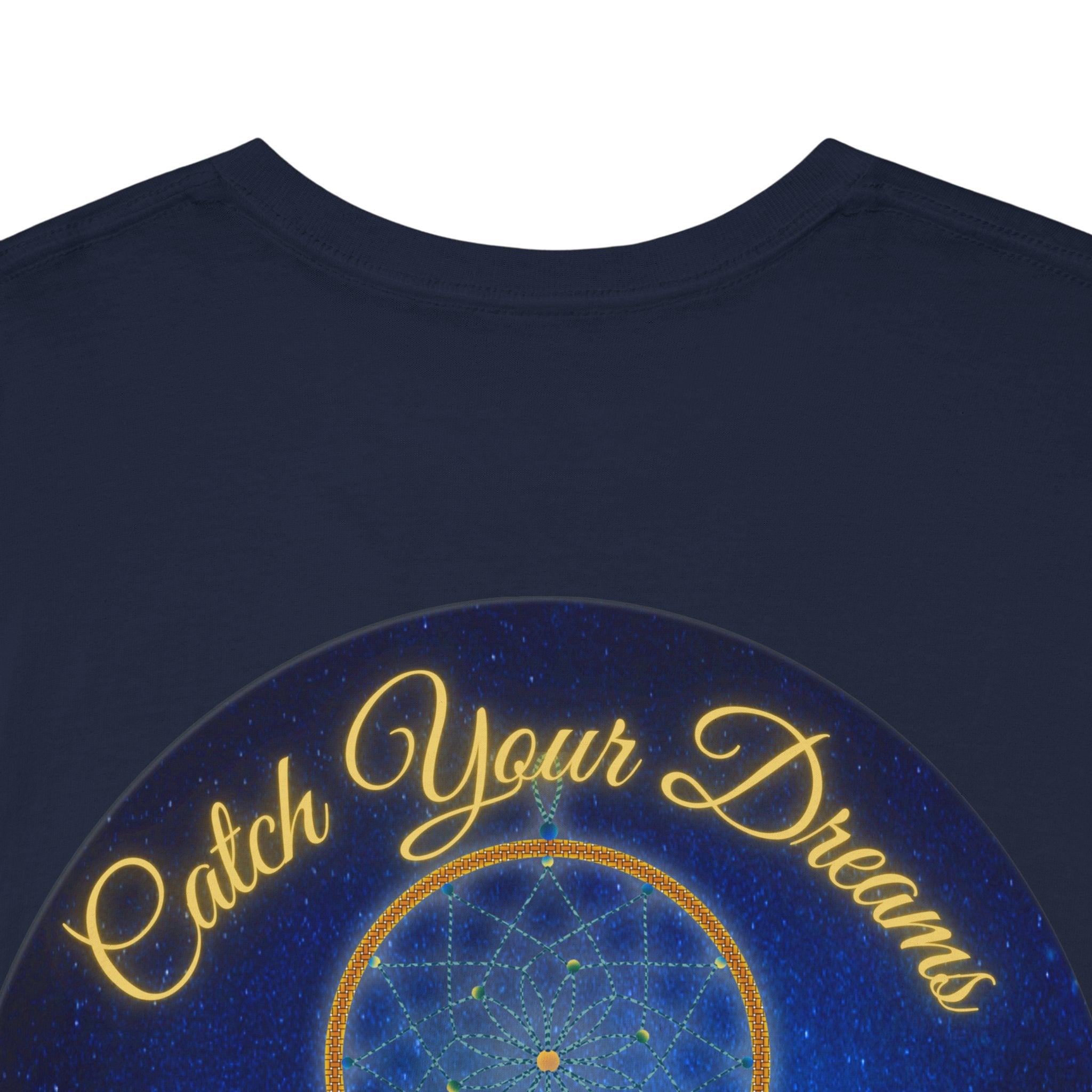 Catch Your Dreams – Dreamcatcher Back-Print Tee, Inspirational and Motivational Apparel, Gift for Dreamers, Creative Expression Wear
