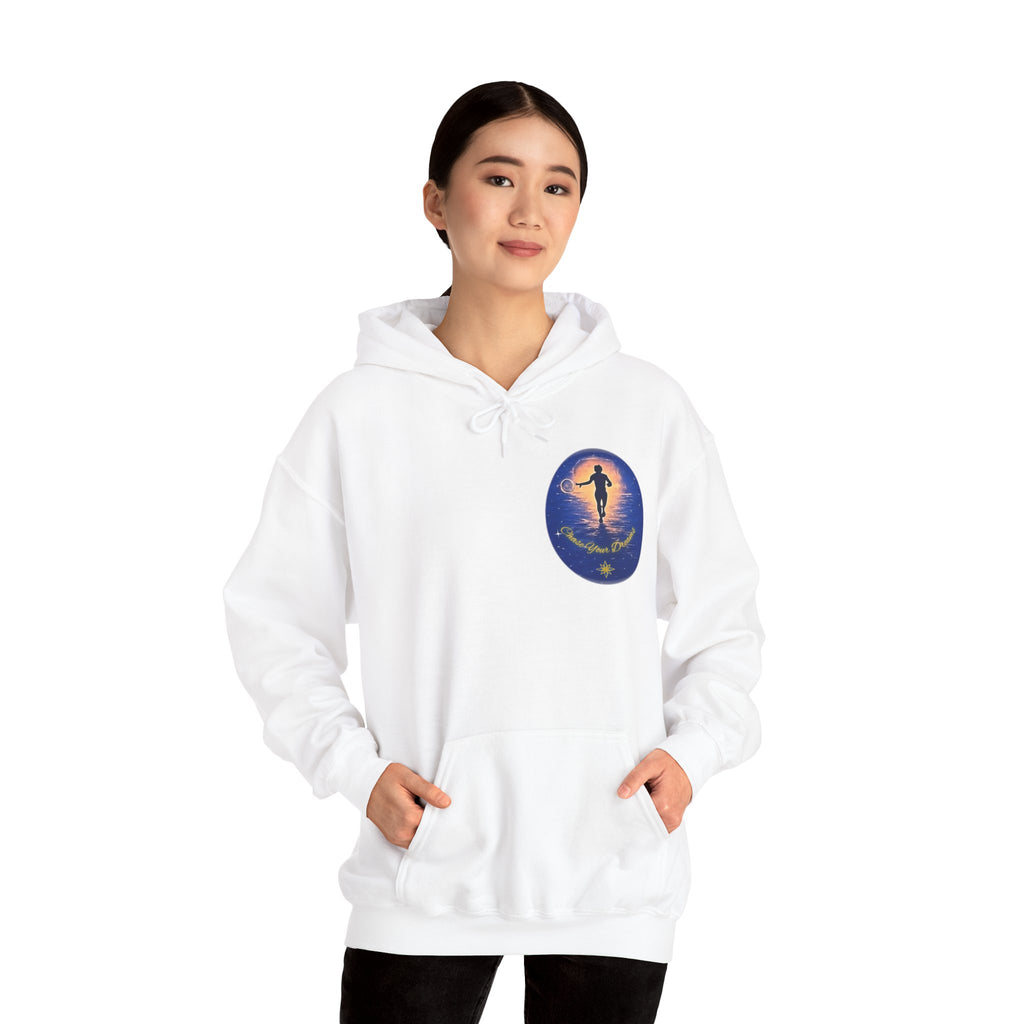 Chase Your Dreams Hooded Sweatshirt. Heavy Blend, Inspirational and Motivational Apparel, Gift for Dreamers, Creative Expression Wear
