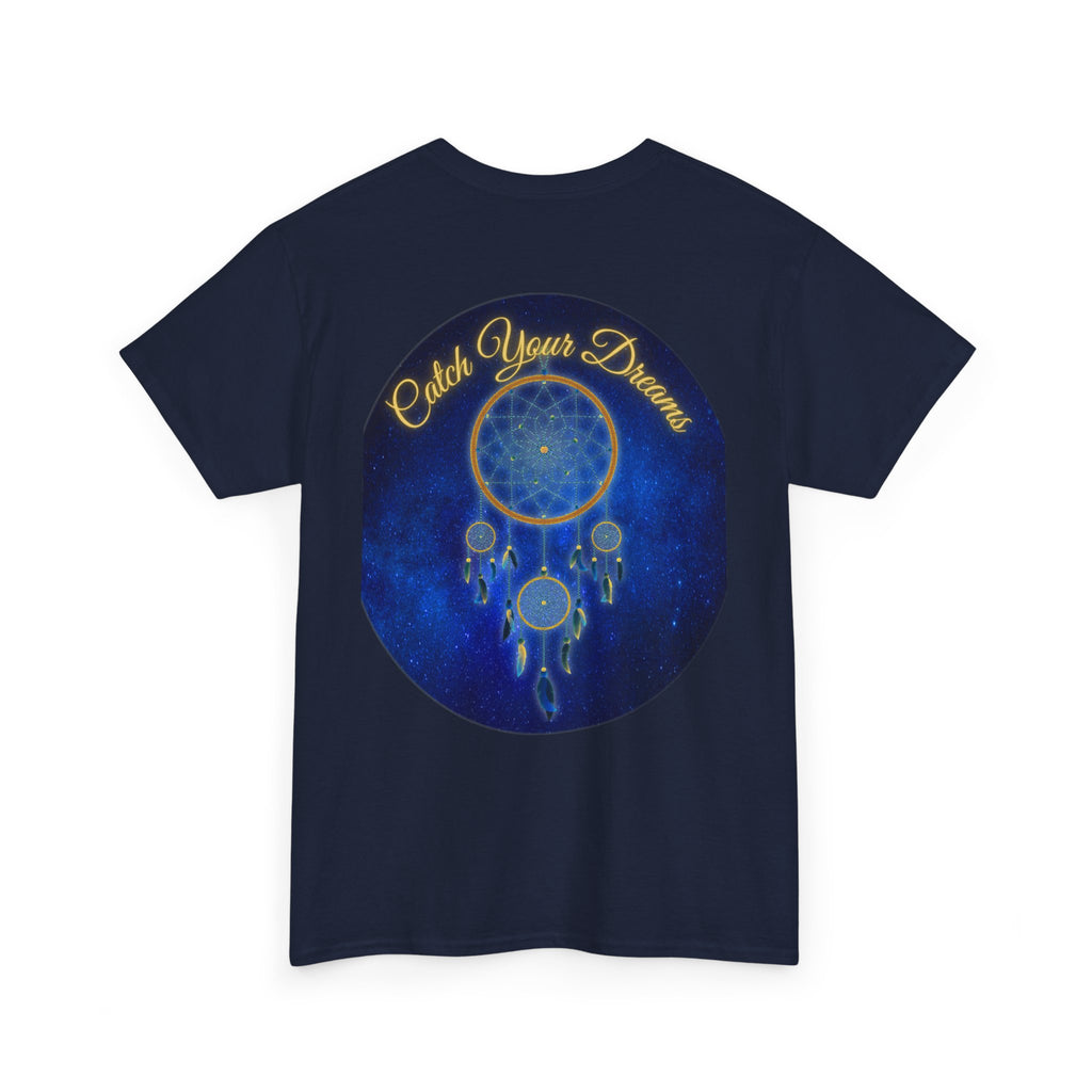 Catch Your Dreams – Dreamcatcher Back-Print Tee, Inspirational and Motivational Apparel, Gift for Dreamers, Creative Expression Wear