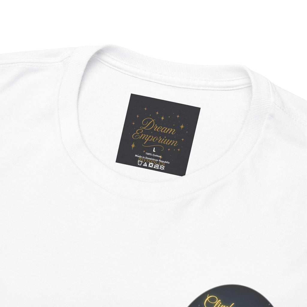 Climb To Your Dreams – Starry Night Ladder Back-Print Tee + Front Badge | Gildan 5000, Inspirational and Motivational Apparel, Gift for Dreamers, Creative Expression Wear