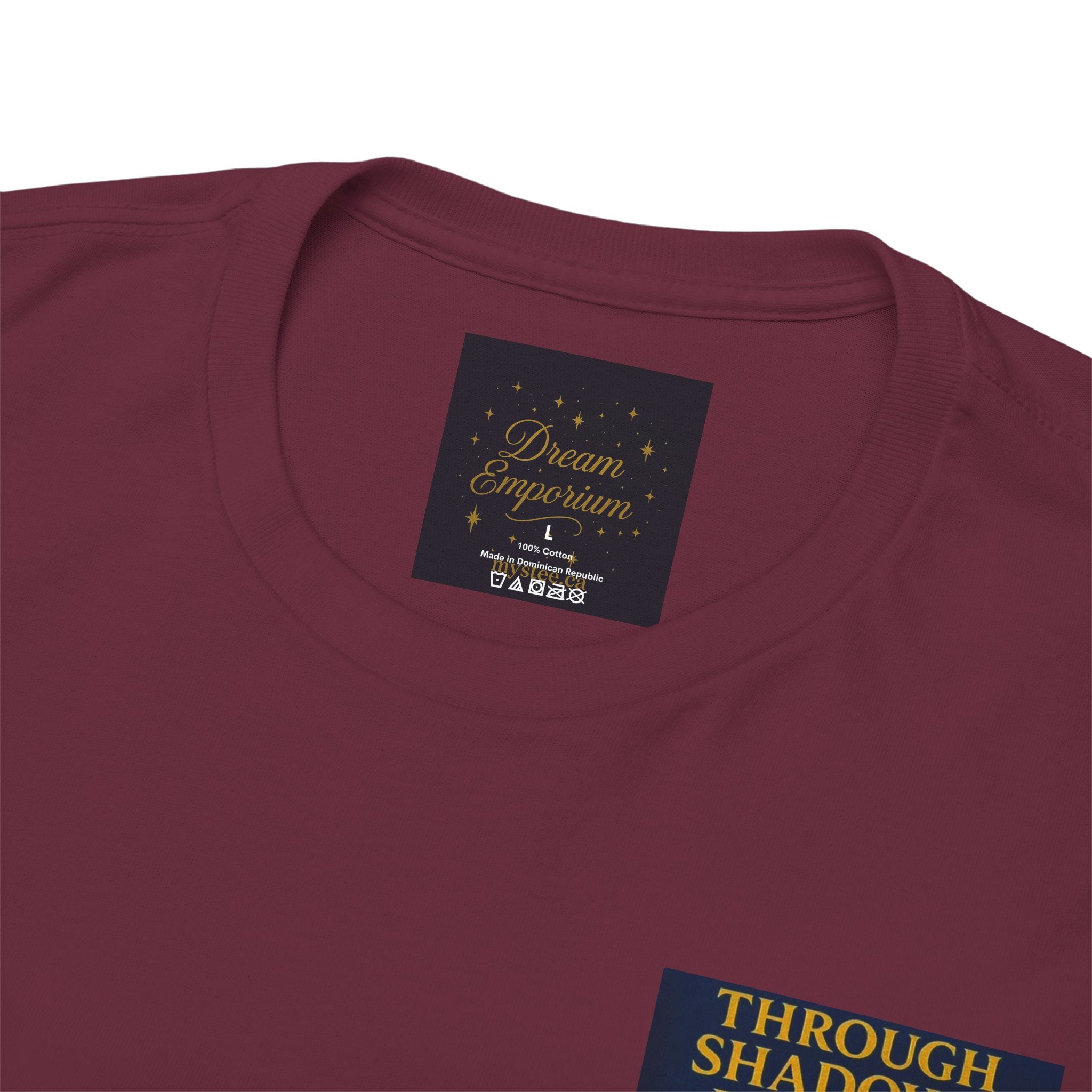 Through Shadows, We Rise - Back-print Cinematic Artwork Operation Survival Tee. Inspirational and Motivational Apparel, Gift for Dreamers, Creative Expression Wear