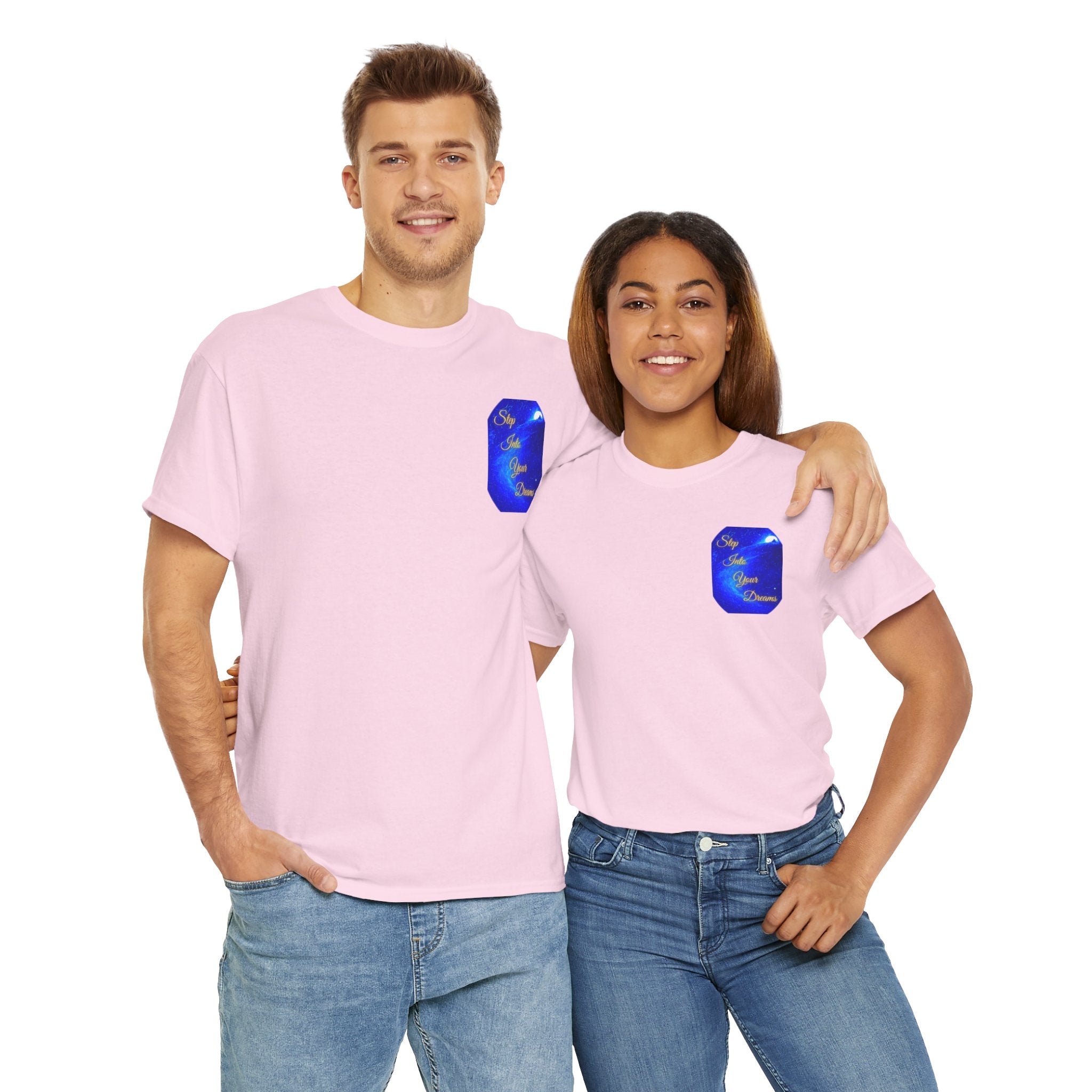 Dreamy Inspiration Tee — “Step Into Your Dreams” Motivational Shirt. Inspirational and Motivational Apparel, Gift for Dreamers, Creative Expression Wear