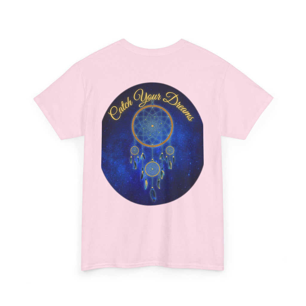 Catch Your Dreams – Dreamcatcher Back-Print Tee, Inspirational and Motivational Apparel, Gift for Dreamers, Creative Expression Wear