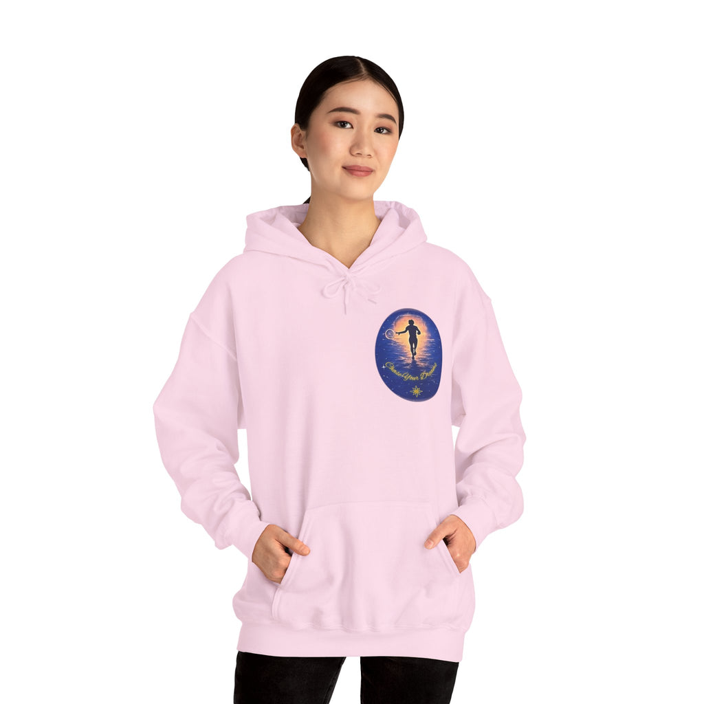 Chase Your Dreams Hooded Sweatshirt. Heavy Blend, Inspirational and Motivational Apparel, Gift for Dreamers, Creative Expression Wear